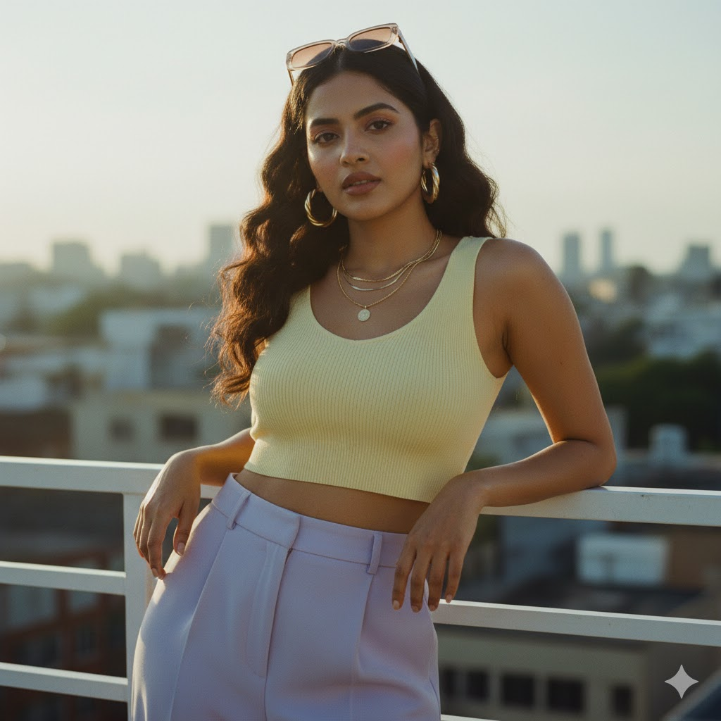 . Retro Rooftop Confidence