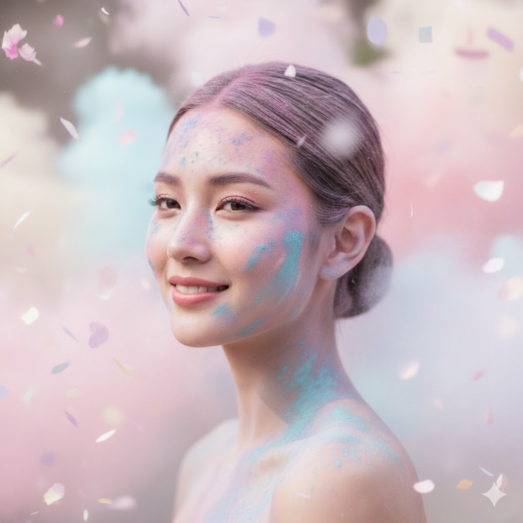 Pastel Aesthetic Holi Prompt