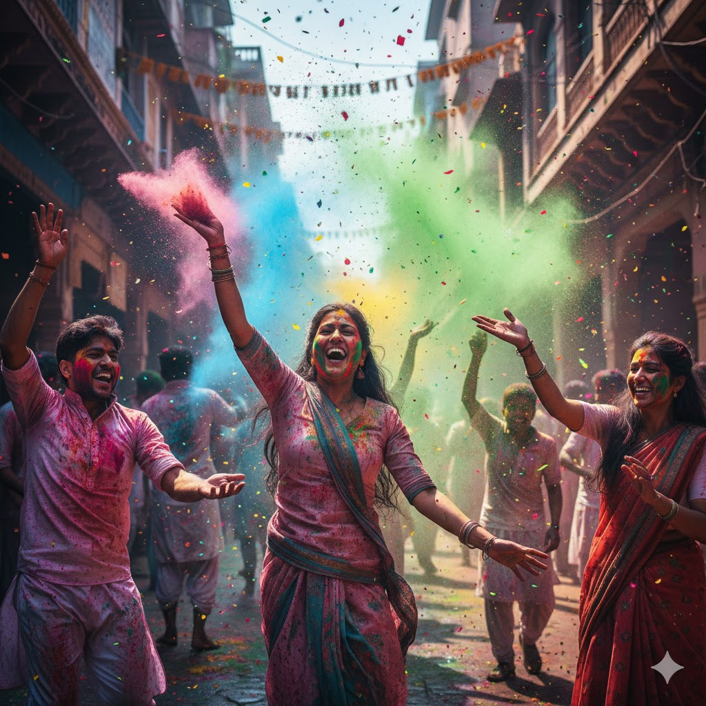 High Contrast Dramatic Holi Prompt
