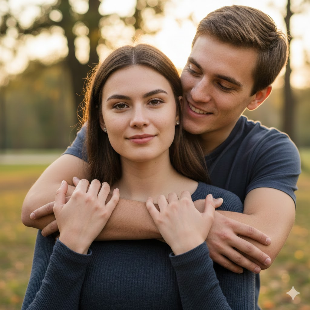 Hug Day Back-Hug Portrait Prompt