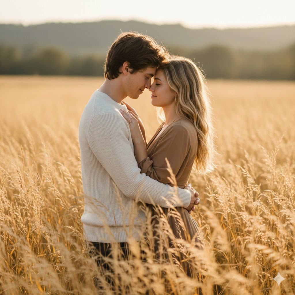  Golden Meadow Hug Portrait Prompt