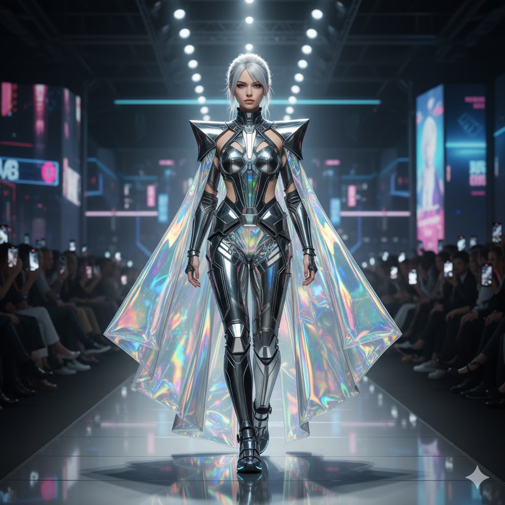 Tech-Inspired Runway Model