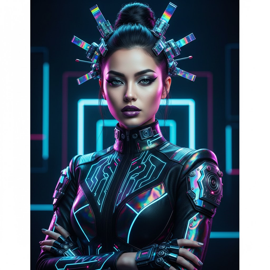 Cyber Fashion Editorial Look